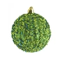 Ялинкова іграшка YES! Fun Листяний куля з паєтками, темно зелений 8 см (972932) - зменшене зображення 1