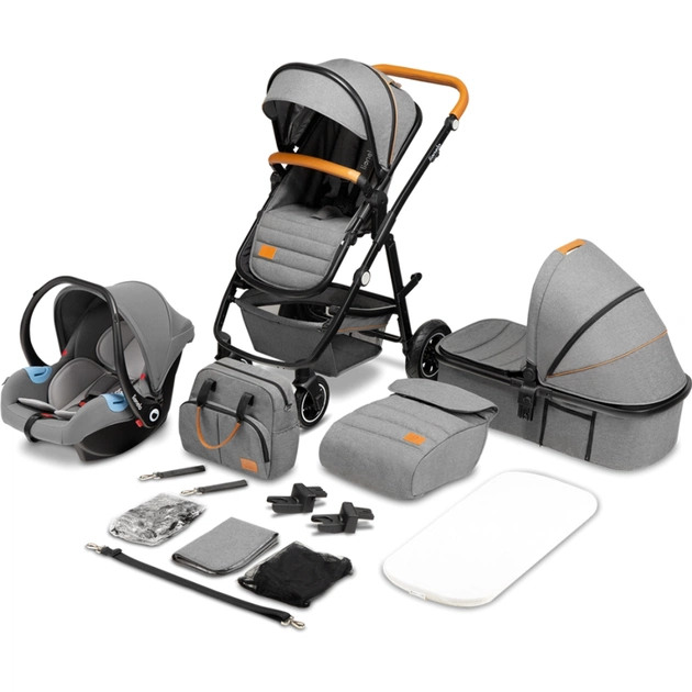 Коляска Lionelo 3 в 1 Amber Grey Stone (LO-AMBER GREY STONE (3in1)) - изображение 1