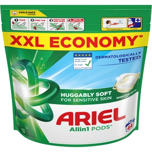Капсули для прання Ariel Pods All-in-1 Sensitive Skin Для чутливої шкіри 44 шт. (8700216765923) зображення 1