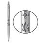 Ручка шариковая Parker JOTTER 17 ARMY SS CT BP Эмблема ВСУ + Трезубец ВСУ (16132_W101b) - уменьшенное изображение 1
