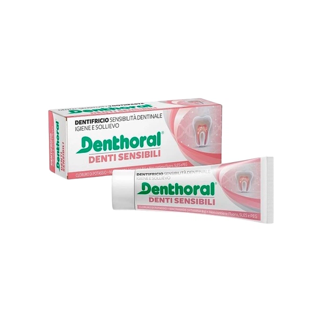 Зубная паста Denthoral Dentifricio Sensitive Teeth Для чувствительных зубов 75 мл (8002185041405) - изображение 1