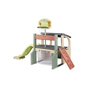 Ігровий майданчик Smoby Life Розваги з баскетбольною корзиною, футбольними воротами та гіркою (7600840206) picture 1