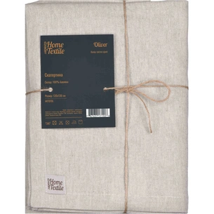 Скатертина Ardesto Oliver, 100% бавовна, сірий світлий 136х220 см (ART09OL) зображення 1