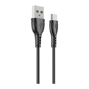 Дата кабель USB 2.0 AM to USB-C 1.0m PVC black Wibrand (WI.DC/BO1B-UC) изображение 1