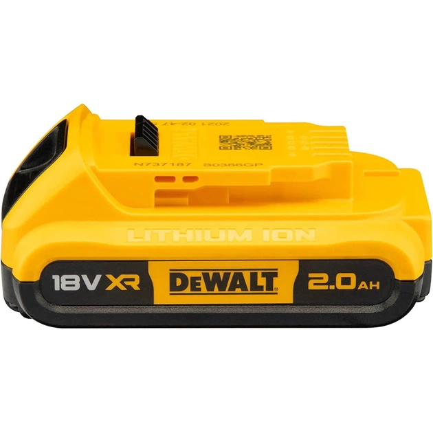 Акумулятор до електроінструменту DeWALT 18V, 2Ah, час заряджання 30 хв, вага 0.4 кг (DCB183_N314783) - picture 3
