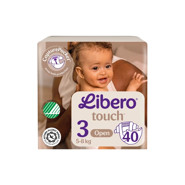 Підгузки Libero Touch Розмір 3 (5-9 кг) 40 шт (7310361147867) - зображення 1