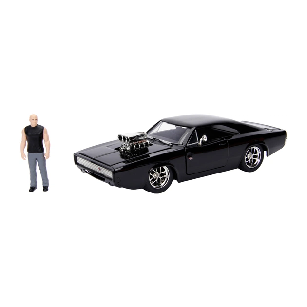 Машина Jada металева Форсаж Dodge Charger Street (1970) + фігурка Домініка Торетто 1:24 (253205000) - зображення 1