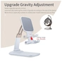 Подставка для планшета и телефона Knight Foldable Desk Mobile Phone Holder Stand (Alloy) White Essager (EZJZM-QS02) - уменьшенное изображение 10