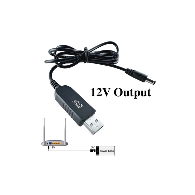 Кабель живлення USB to DC 5.5x2.1mm 12V 1.0m Dynamode (DM-USB-DC-5.5x2.1-12V) - picture 4