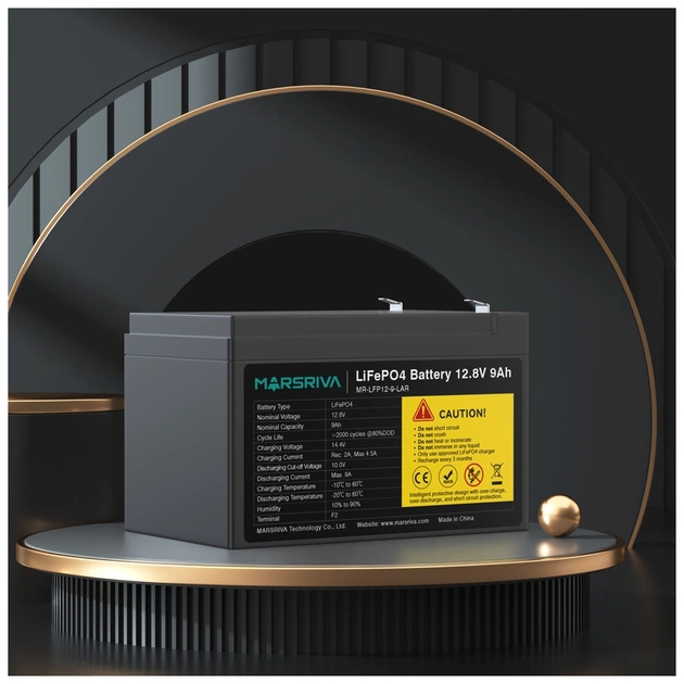 Батарея LiFePo4 Marsriva 12.8V 9Ah (MR-LFP12-9-LAR) - изображение 5