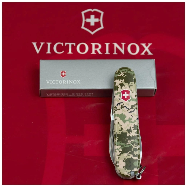Ніж Victorinox Spartan Army 91 мм Піксель + Лого (1.3603.3_W3941p) - зображення 12