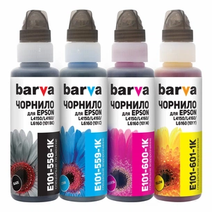 Чорнило Barva EPSON L4150/L4160 (101) B/C/M/Y 4х100 мл OneKey (E101-1K-MP) зображення 1