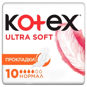 Гігієнічні прокладки Kotex Ultra Soft Normal 10 шт. (5029053542669) зображення 1