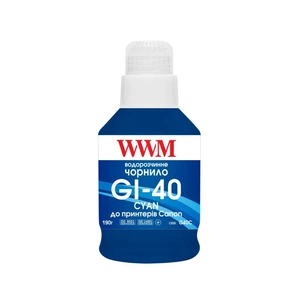 Чорнило WWM Canon GI-40 для G5040/G6040 190г Cyan (KeyLock) (G40C) зображення 1