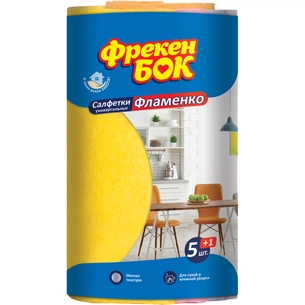 Серветки для прибирання Фрекен БОК Фламенко 5+1 шт. (4820048482691) зображення 1