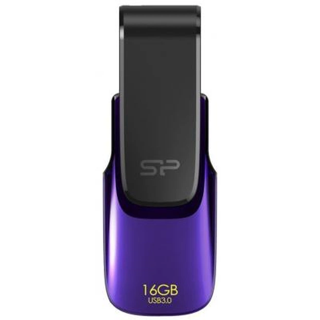 USB флеш накопичувач Silicon Power 16Gb Blaze B31 Purple USB 3.0 (SP016GBUF3B31V1U) - изображение 1