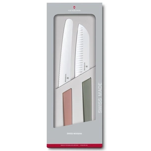 Набір ножів Victorinox Swiss Modern Santoku + Хлібний Black (6.9096.22G) зображення 1
