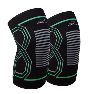 Фіксатор коліна PowerPlay PP-4099 Knee Support Чорно/Зелені S/M (PP_4099_S/M_Bl/Green) зображення 1