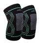 Фіксатор коліна PowerPlay PP-4099 Knee Support Чорно/Зелені S/M (PP_4099_S/M_Bl/Green) - зменшене зображення 1