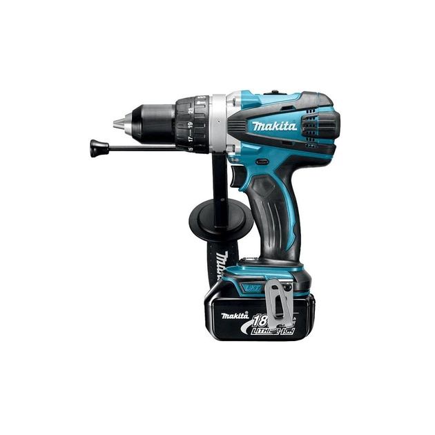 Шуруповерт Makita LXT, 3Аг х 2шт, Makpac, 91 / 58Нм (DHP458RFJ) - изображение 1