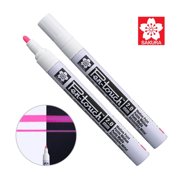 Маркер Sakura Pen-Touch Рожевий, флуоресцентний, середній (MEDIUM) 2.0мм (084511322783) - зображення 1