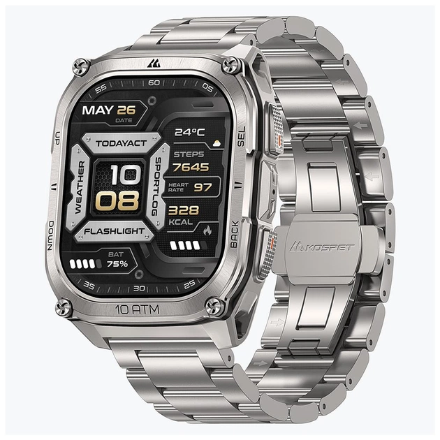 Смарт-годинник KOSPET TANK M4SE SILVER (6978602500638) - зображення 1