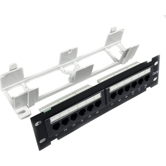 Патч-панель Eserver настінна 12 портів 5e UTP (WT-2180-Dual) - picture 3