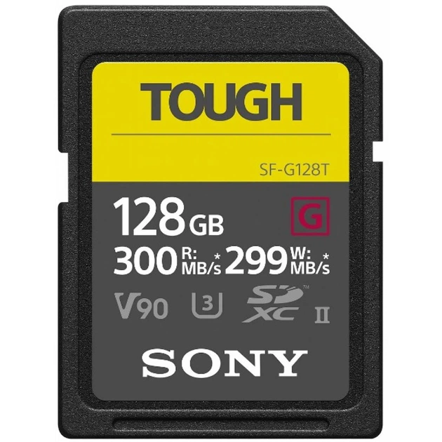 Карта памяти Sony 128GB SDXC class10 UHS-II U3 V90 Tough (SFG1TG) - изображение 1