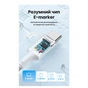 Дата кабель USB-C to USB-C 2.0m PD100W 5A braided L502 white Ugreen (35221) - уменьшенное изображение 8