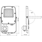 Прожектор Videx F5 20W 3000-5000-6500K з датчиком руху 230V White (VL-F5-020CW-S) - зменшене зображення 11