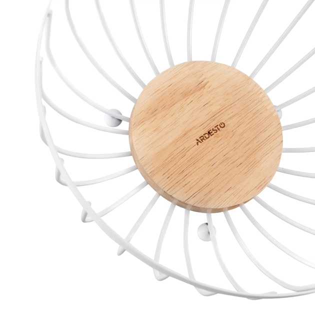 Фруктовниця Ardesto Midori 25х25х13см, метал, дерево, білий (AR0904W) - picture 4