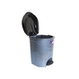Контейнер для сміття Irak Plastik Bella №1 з педаллю сірий металік 12 л (4559) - зменшене зображення 2
