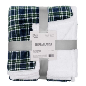 Плед Ardesto Sherpa 160х200см, 100% поліестер, клітинка, зелений (ART0202SH) зображення 1