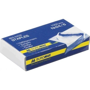 Скоби для канцелярського степлера №24/6, 1000 шт., JOBMAX Buromax (BM.4402) зображення 1