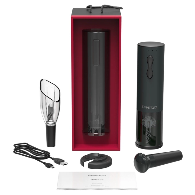 Винний набір Prestigio Bolsena Electric wine opener Black (PWO101BK_EN) - picture 1