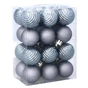 Ялинкова іграшка Chomik пластикові кульки компл. 24 шт, 3см, сіро-сині (5900779877153_1) - preview 1