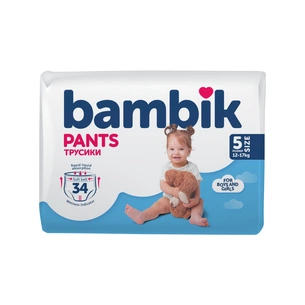 Підгузки Bambik трусики 5 (12-17 кг) 34 ш (4823071652543) зображення 1