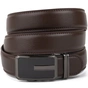 Ремінь Vintage Чоловічий тонкий з пряжкою автомат Коричневий (20308) - зменшене зображення 1