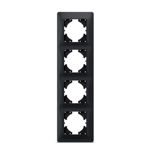 Рамка Videx BINERA чорний графіт 4 поста (VF-BNFR4V-BG) зображення 1