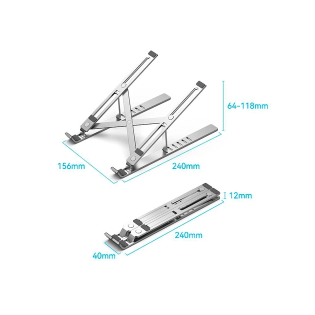 Підставка до ноутбука Vention Laptop X-type Stand Silver Aluminum Alloy (KDMI0) - picture 11