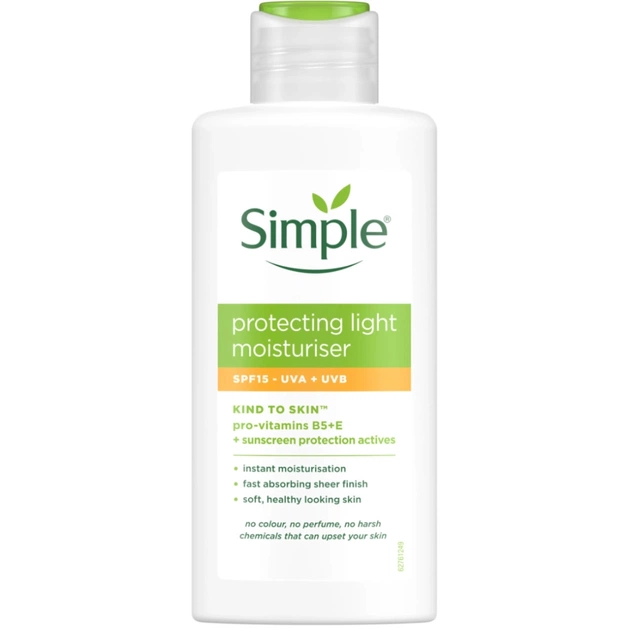 Крем для лица Simple Kind To Skin Protecting Light Moisturizer SPF15 Легкий защитный 125 мл (8710908435812) - изображение 1