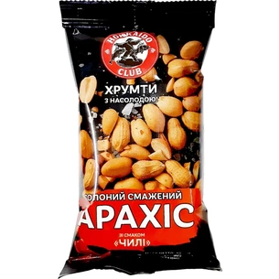 Горіхи Hokkaido Club Арахіс смажений солоний зі смаком чилі 60 г (4820172442820) зображення 1
