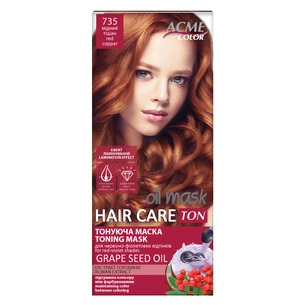 Відтінковий бальзам Acme Color Hair Care Ton Oil Mask 735 - Мідний тиціан (4820197009442) зображення 1