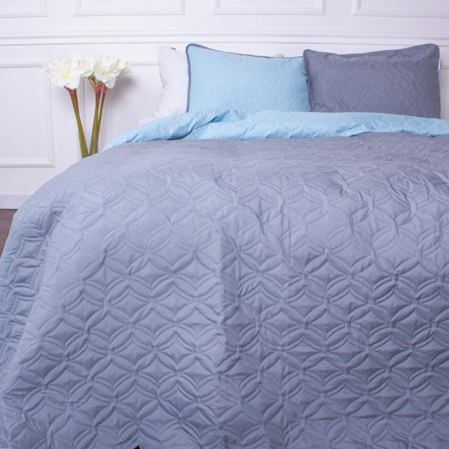 Покривало MirSon набір Elegantly Line №7045 Kyanite 150х210 + 2 наволочки (2200005377345) - изображение 1