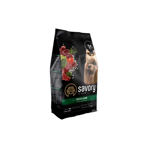 Сухий корм для собак Savory Small Breeds rich in Fresh Lamb 3 кг (4820232630327) - зображення 1