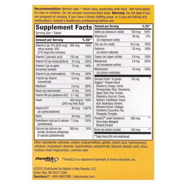 Мультивітамін Nature's Way Мультивітаміни повного комплексу для жінок 50+ Alive! Women (NWY-13662) - зображення 3