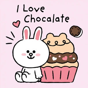 Картина по номерам Santi Лайн Френдс Коні та шоколадний мафін 25х25см (955034) изображение 1