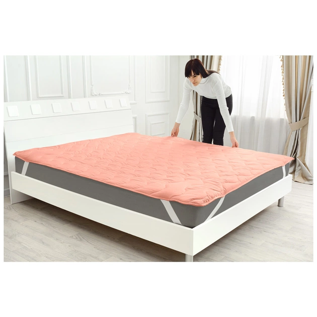 Наматрасник MirSon №1757 Eco Light Coral EcoSilk на резинке по углам 120x200 см (2200003711240) - изображение 9