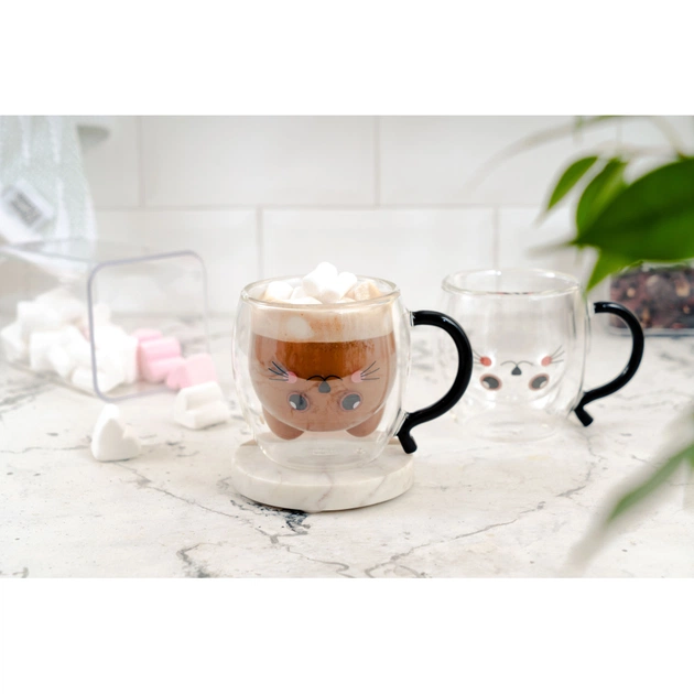 Набір чашок Ardesto Animals BAR 250 мл 2 шт прозорий (AR2625BAR) - picture 5