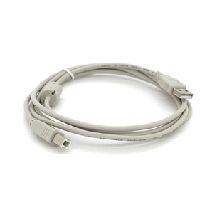 Кабель для принтера USB 2.0 AM/BM 1.8m ferrite white Voltronic (YT-AM/BM-1.8W) зображення 1